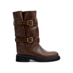 Rjavi gležnarji s srebrnimi zaponkami