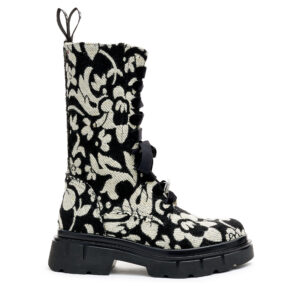 Gio+ škornji s cvetličnim vzorcem