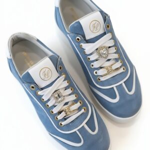 Federica Lancioni modre usnjene superge