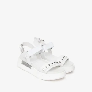 Nerogiardini ženski usnjeni beli sandali