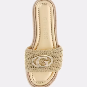 GUESS pleteni zlati natikači