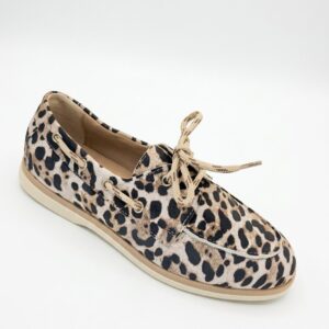 RENINI usnjeni čevlji z leopardjim vzorcem