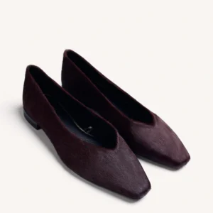 Gioseppo usnjene burgundy balerinke