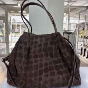 Rjava usnjena shopper torba